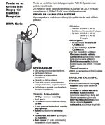 DIWA 11T/B  Komple Paslanmaz Çelik Dalgıç Tip Drenaj Pompası